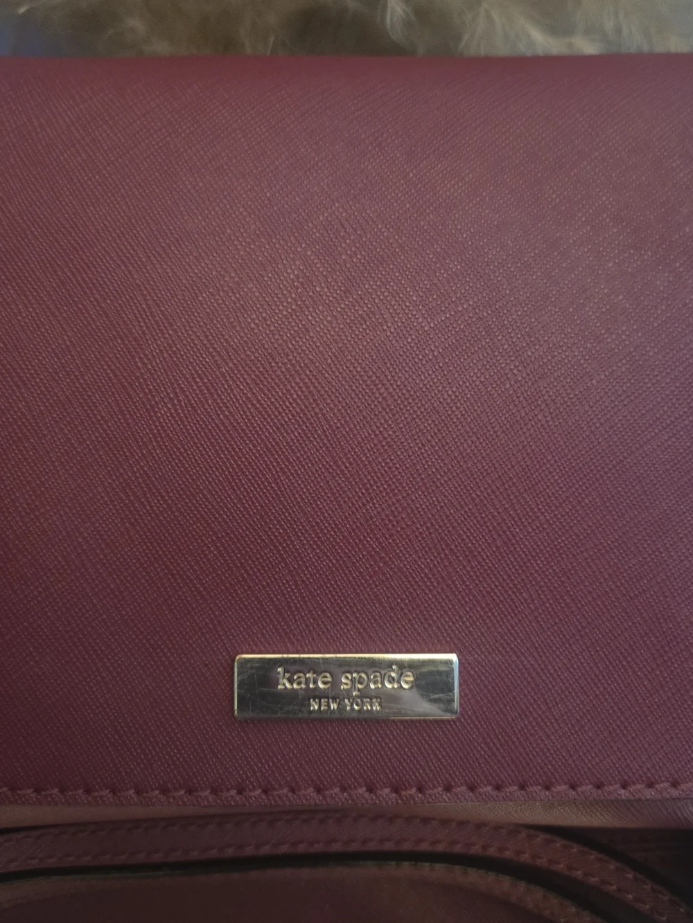 Kate Spade New York Raspberry Saffiano Leather Chain Crossbody Bag